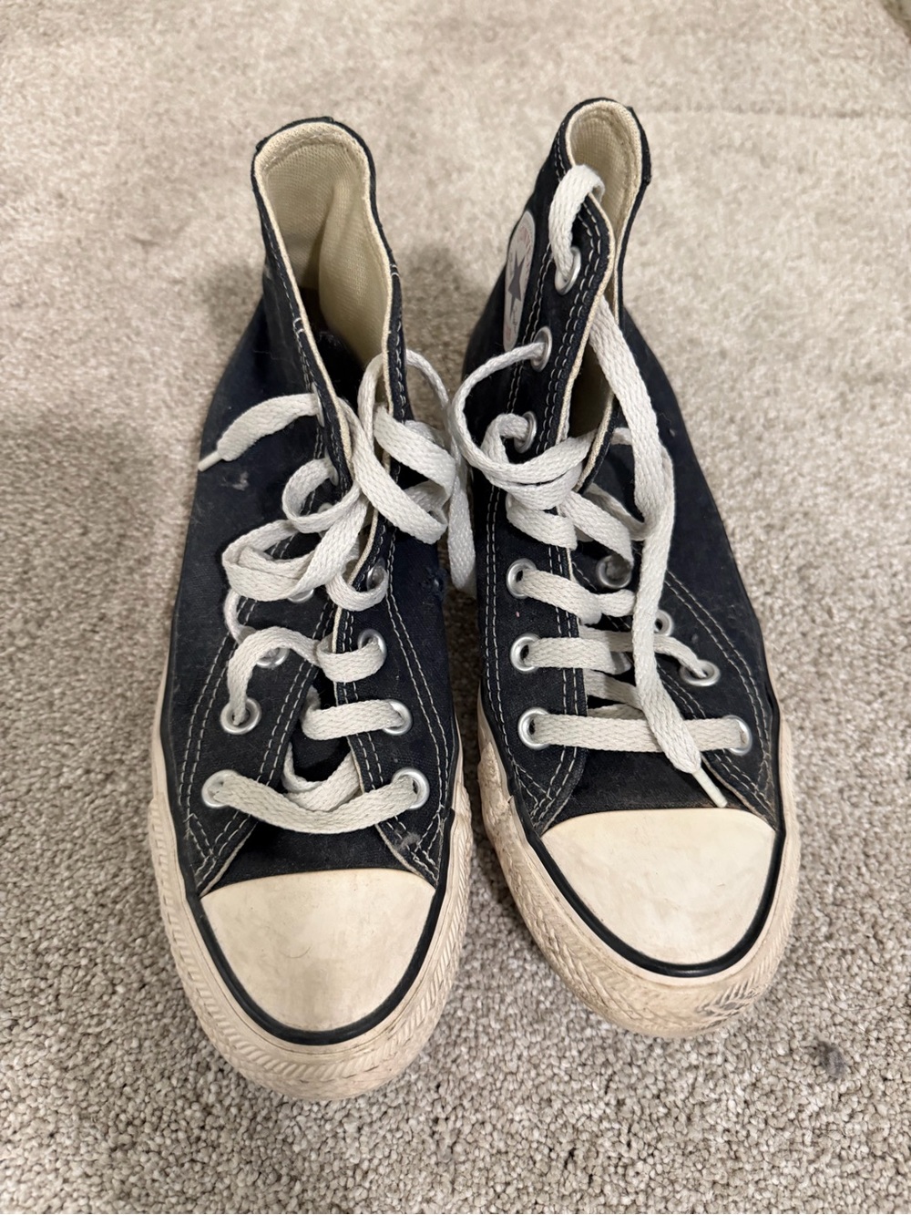Converse Black High-Top Kids Sneakers with White Accents